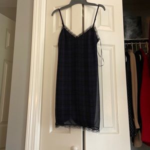 European Plaid Tartan, mini dress. NWT. Size XS